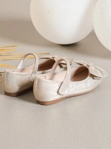 Girls Bow Decor Mary Jane Flats