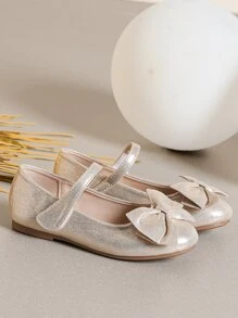Girls Bow Decor Mary Jane Flats