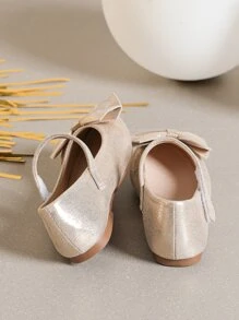 Girls Bow Decor Mary Jane Flats