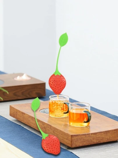 1入組草莓設計濾茶器