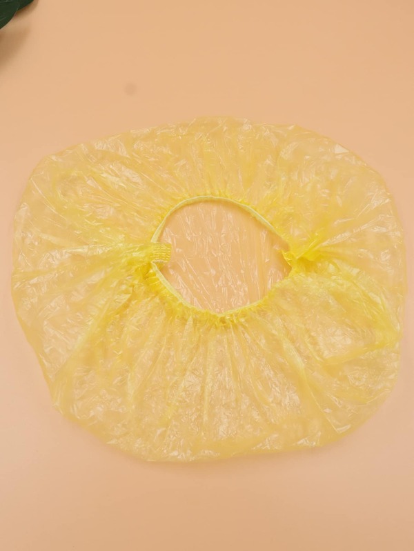 100pcs Plastic Disposable Shower Cap, Hair Dye Shower Cap, Plastic