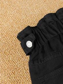 SHEIN 年轻女孩可调节腰围胡萝卜形牛仔裤