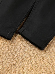 SHEIN 年轻女孩可调节腰围胡萝卜形牛仔裤