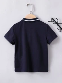 小男童恐龍印花POLO衫