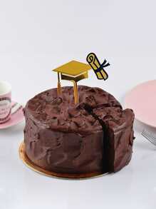 1入組畢業帽設計蛋糕裝飾 - 彩色 - 查看 3