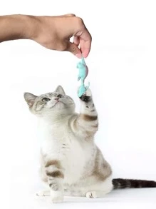 6pcs Cartoon Dinosaur Design Random Cat Teaser Toy - Multicolor - View 2