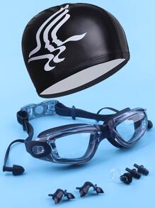 SHENYU (5pcs) 1pc Swimming Goggles, 1pc Swimming Cap, 1pc Nose Clip, 2pcs Earplugs Set, Beach Essentials, Beach Accessories, Pool Float