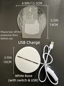 1 pieza Luz de la decoración casa & planta - Amarillo - Ver 3