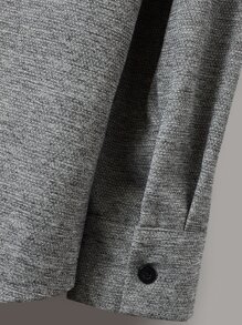 Manfinity Hombres Camisa con botón - Gris - Ver 4