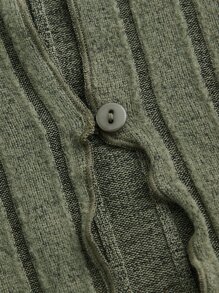 SHEIN ICON 頹廢搖滾木耳邊荷葉袖短款T恤 - 薄荷綠 - 查看 3