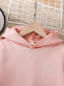 Girls Leopard Print Hoodie & Joggers - Pink - View 5