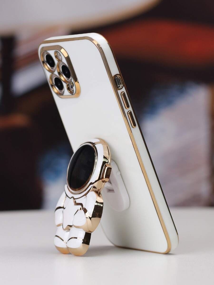 Phone Case With Astronaut Design Phone Holder Compatible With iPhone15/15Plus/15Pro/15Promax