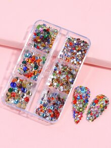 6 盒水钻美甲装饰 - 彩色 - 查看 1