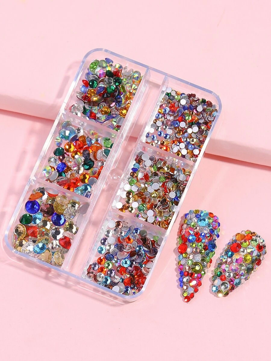 6 盒水钻美甲装饰 - 彩色 - 查看 1