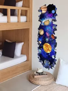 1pc Planet Pattern Wall Sticker - Multicolor - View 2