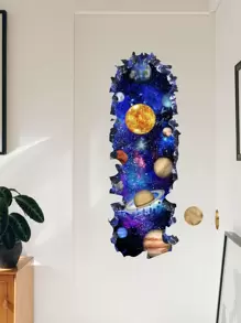 1pc Planet Pattern Wall Sticker - Multicolor - View 3