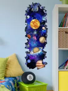 1pc Planet Pattern Wall Sticker - Multicolor - View 7