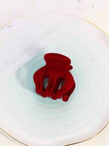 極簡風格髮爪 - 紅色 - 查看 1