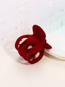 極簡風格髮爪 - 紅色 - 查看 2