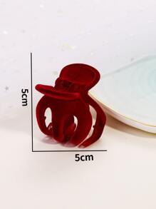 極簡風格髮爪 - 紅色 - 查看 4