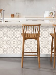 10pcs Floral Pattern Self-Adhesive Kitchen Sticker, Decorative Wall Tile Sticker For Kitchen, Stickers, Wall Decal, Vinyl Decal For Home Decorations, Spring Decoration Items Refresh Your Home, Festival Decoration Stickers Gifts Birthday Graduation Kitchen Decor - Multicolor - View 5