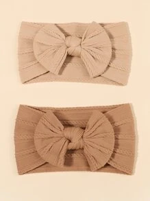 3入組嬰兒蝴蝶結裝飾髮帶