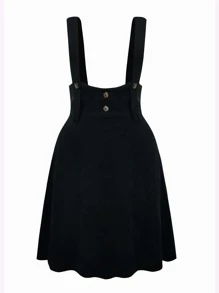 SHEIN Unity Vestido unicolor con botón delantero