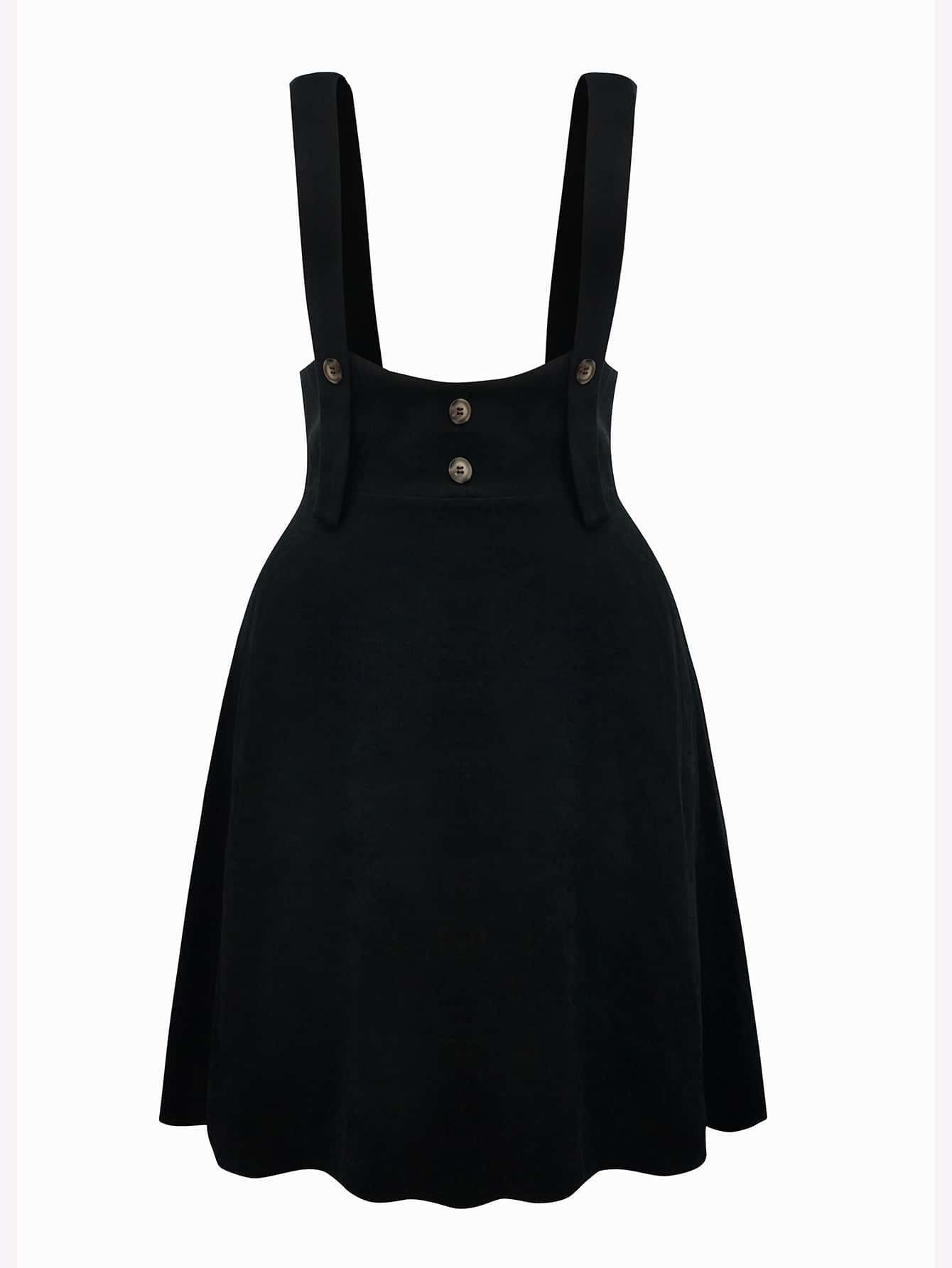 SHEIN Unity Vestido unicolor con botón delantero