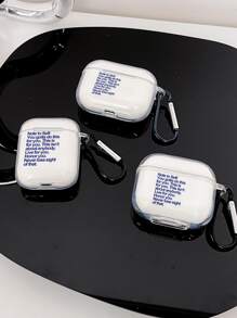 Apple Slogan Graphic Clear Case Compatible With AirPods Compatible With Airpods1/2 AirPods Pro