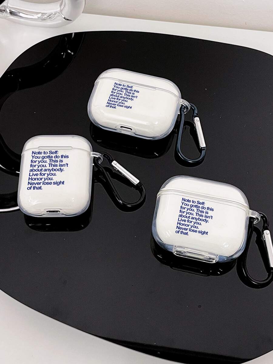 Apple Slogan Graphic Clear Case Compatible With AirPods Compatible With Airpods1/2 AirPods Pro