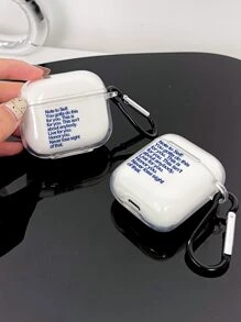 Apple Slogan Graphic Clear Case Compatible With AirPods Compatible With Airpods1/2 AirPods Pro