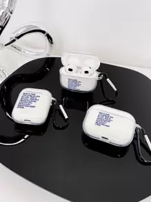 Apple Slogan Graphic Clear Case Compatible With AirPods Compatible With Airpods1/2 AirPods Pro