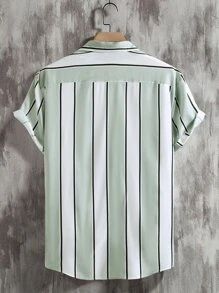 Manfinity Hypemode Men Striped & Letter Graphic Shirt Without Tee - Multicolor - View 2