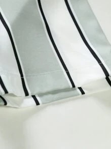 Manfinity Hypemode Men Striped & Letter Graphic Shirt Without Tee - Multicolor - View 4