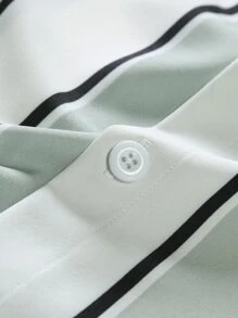 Manfinity Hypemode Men Striped & Letter Graphic Shirt Without Tee - Multicolor - View 5