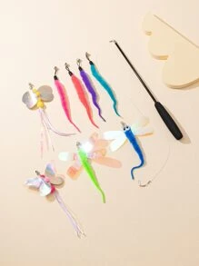 9pcs Butterfly & Dragonfly Design Pet Toy Set - Multicolor - View 1