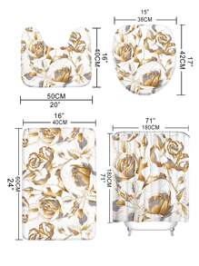 1 chăn tắm hoa văn hoặc 1 rèm tắm - Nhiều màu - Xem 5