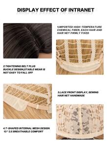 Peluca sintética largo recto - Multicolor - Ver 4