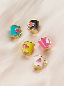 5pcs Cup DIY Pendant - Multicolor - View 4