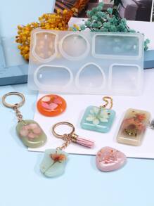 1 pieza Molde de silicona de bricolaje rectángulo - Blanco - Ver 1