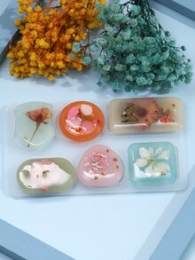 1 pieza Molde de silicona de bricolaje rectángulo - Blanco - Ver 4