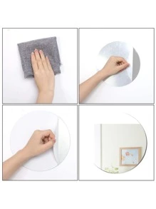 1 bộ Hình tròn bề mặt gương dán tường - Bạc - Xem 4