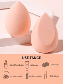 Bộ 2 miếng bọt biển trang điểm khô và ướt, với miếng bọt biển cắt nhỏ, mềm & mịn, lý tưởng để sử dụng hàng ngày hoặc đi du lịch, thích hợp cho mọi loại da, hoàn hảo để trang điểm và pha trộn để có một vẻ ngoài hoàn hảo - Màu be - Xem 7