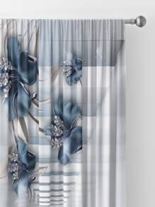 Rèm hoa văn 2 chiếc - Nhiều màu - Xem 2