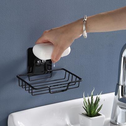 Stainless Steel Soap Dish, Drain Soap Holder, Wall Mounted, No Drilling, For Bathroom And Shower Home Bathroom Decor Fall Decor Back To School
