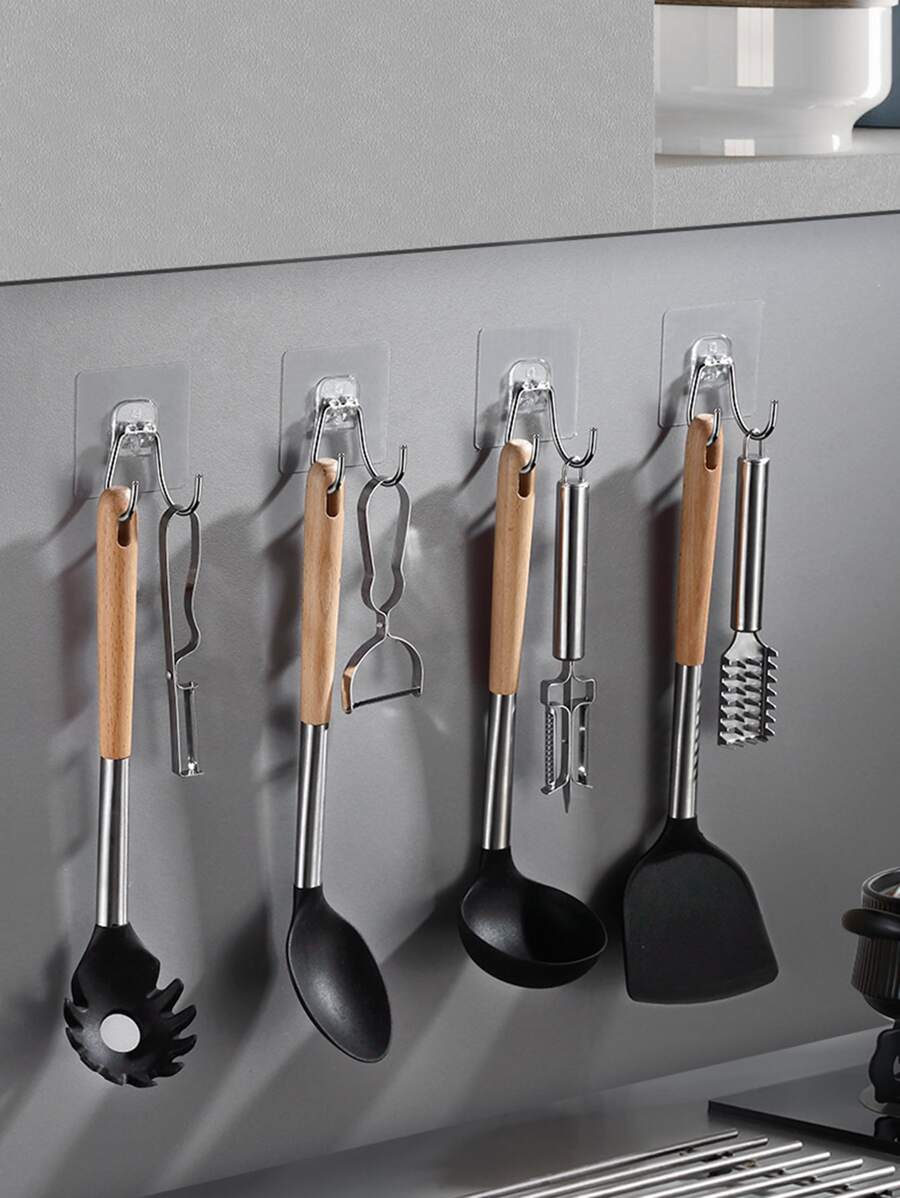 zhihaijunxiao2 1pc Stainless Steel Wall Hook - Silver - View 1