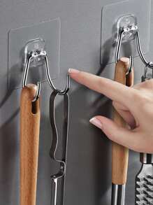 zhihaijunxiao2 1pc Stainless Steel Wall Hook - Silver - View 6