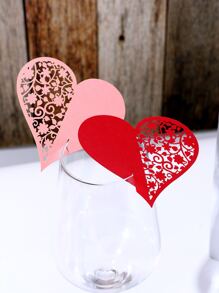 7pcs Heart Shaped Glass Marker - Multicolor - View 1