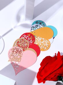 7pcs Heart Shaped Glass Marker - Multicolor - View 2