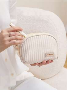 1個攜帶式化妝包、化妝品收納包、化妝品收納盒 - 米色 - 查看 1